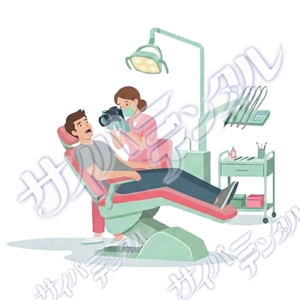 イラスト【検査】口腔内写真B