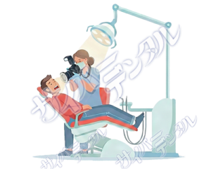イラスト【検査】口腔内写真D