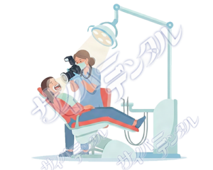イラスト【検査】口腔内写真C